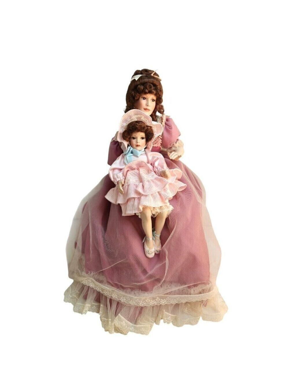 Paradise Galleries Timeless Love Tender Moments Set Porcelain Sitting Doll 1999